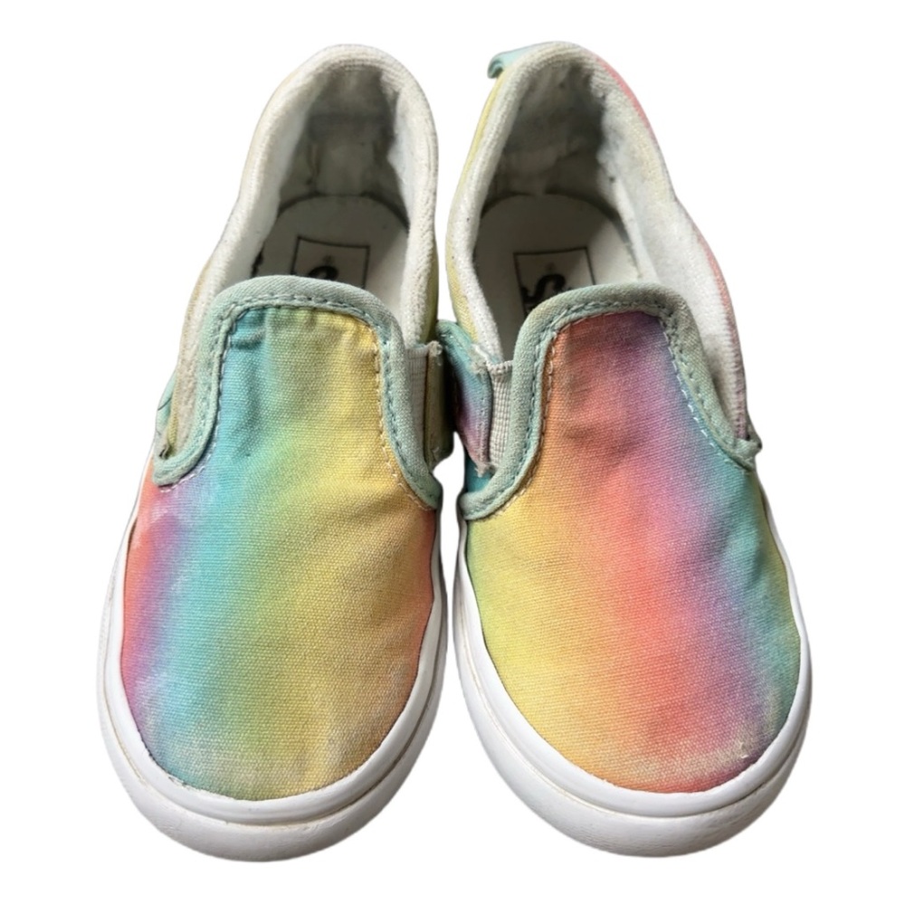 Vans Rainbow Toddler Slip-On Sneakers Size 10